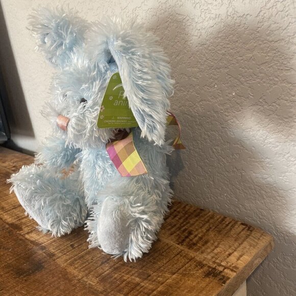 E&J CLASSIC BUNNY PLUSH Blue RABBIT EASTER Bow Floppy Ears Tags Target 2005 - Picture 3 of 7